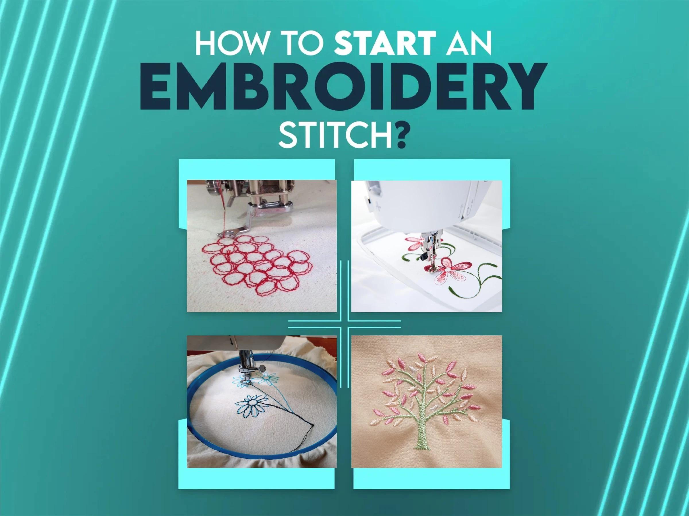 how to start an embroidery stitch