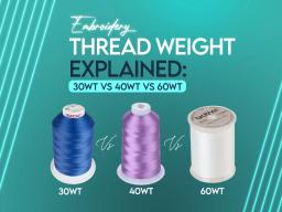Embroidery Thread Weight Explained: 30wt vs 40wt vs 60wt