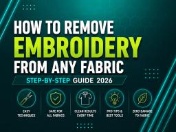 how to remove embroidery from shirt — before and after