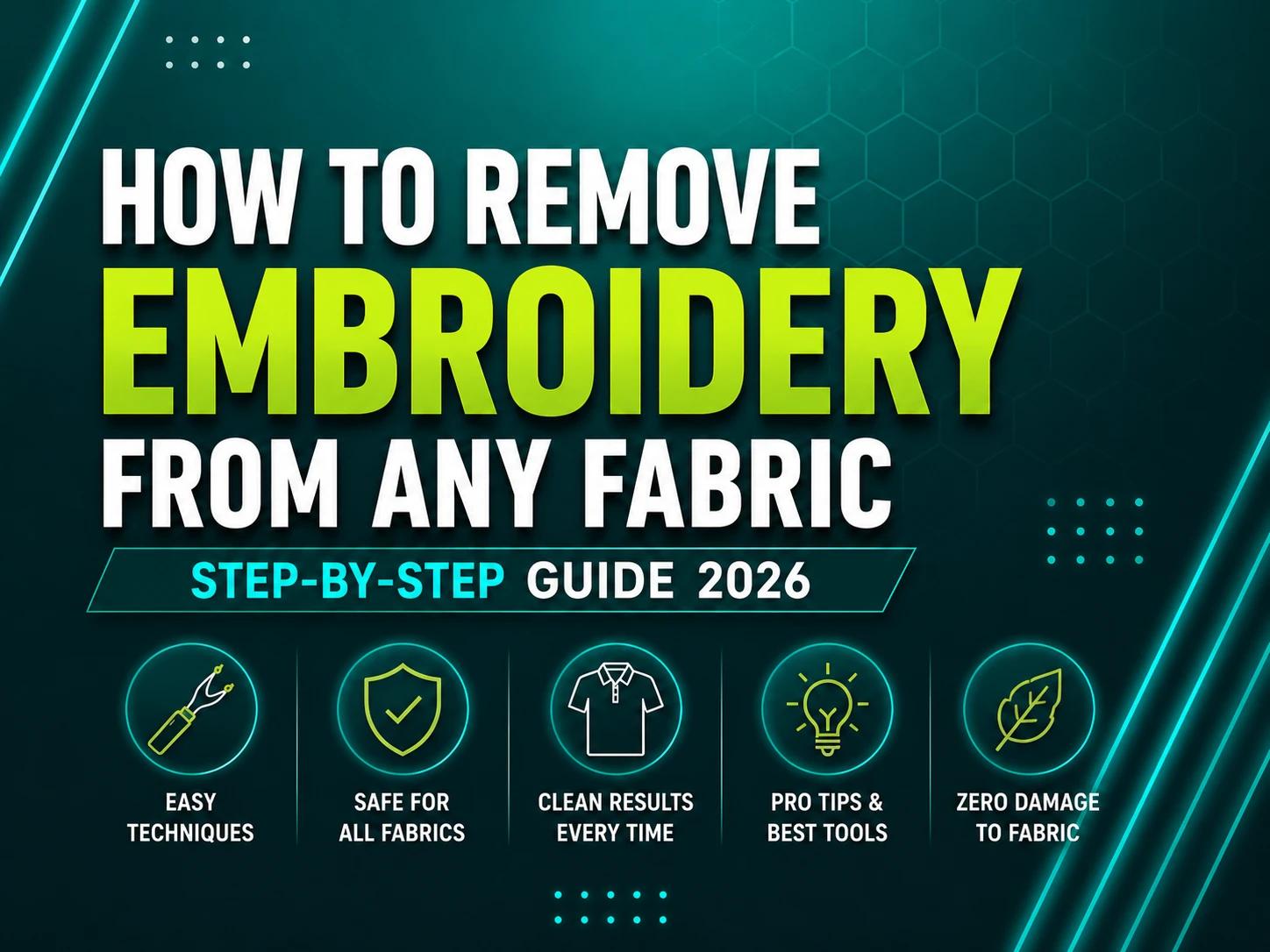 how to remove embroidery from shirt — before and after