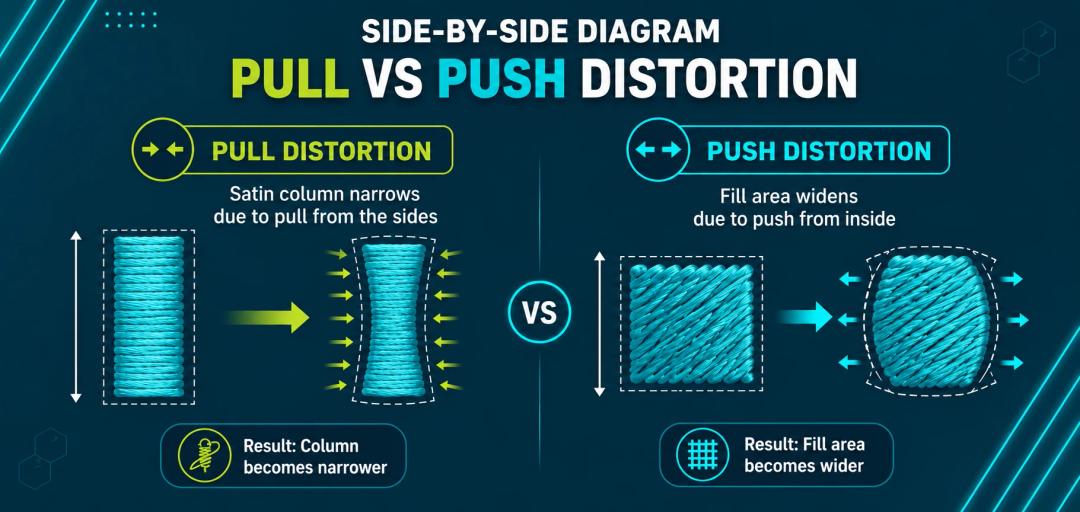 Mastering Pull and Push Compensation in Embroidery Digitizing: A Complete Guide